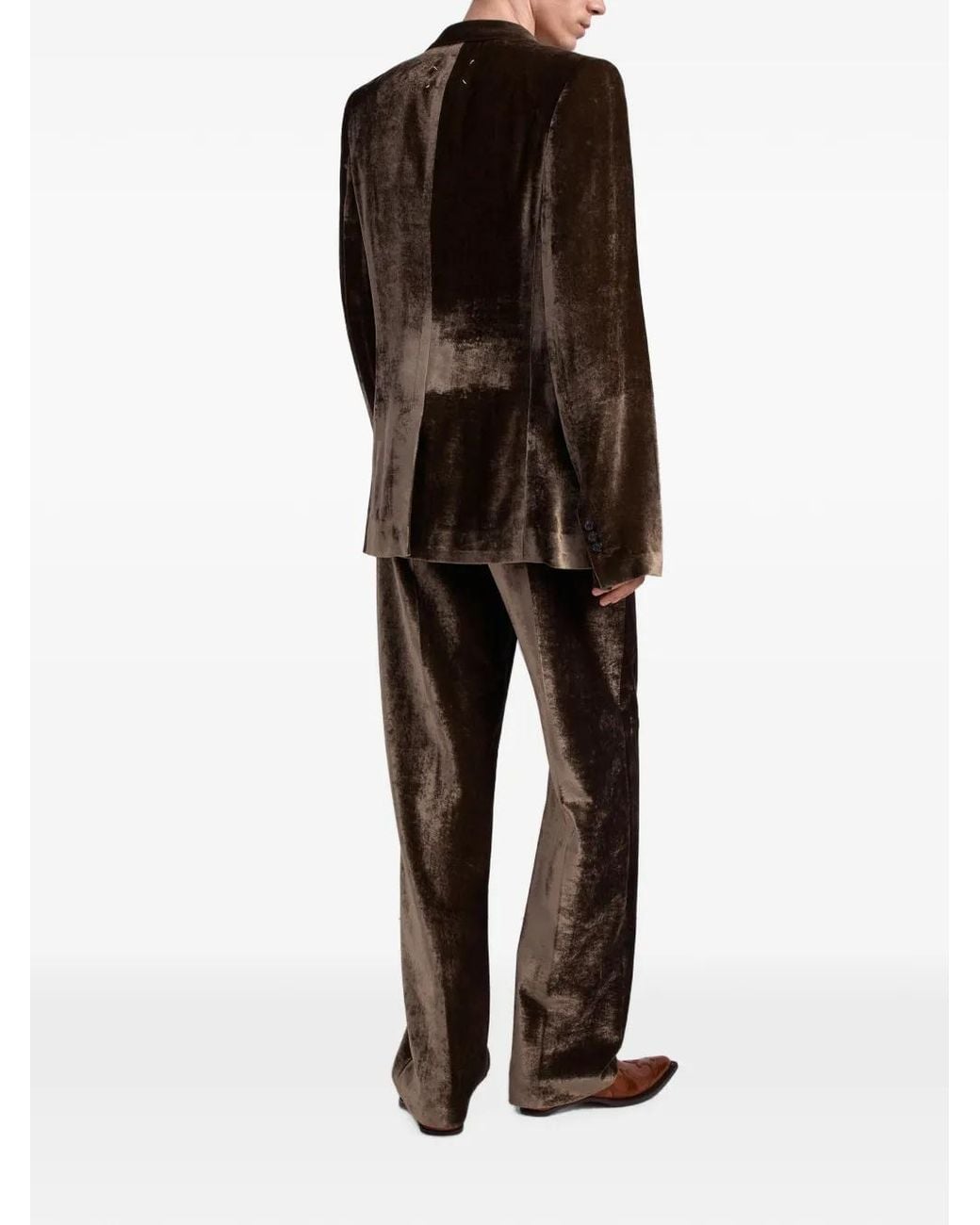 Maison Margiela Brown Velvet Blazer for men