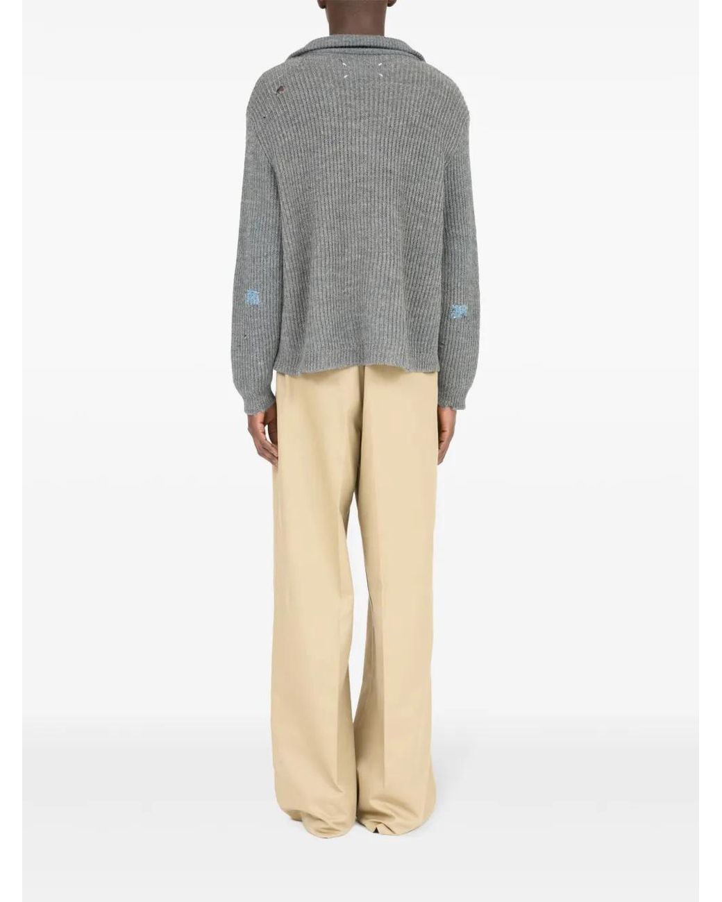 Maison Margiela Gray Summer Shetland Sweater for men