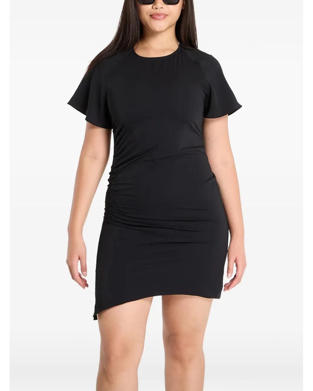 Samsøe & Samsøe Black Saalbero Asymmetric Mini Dress