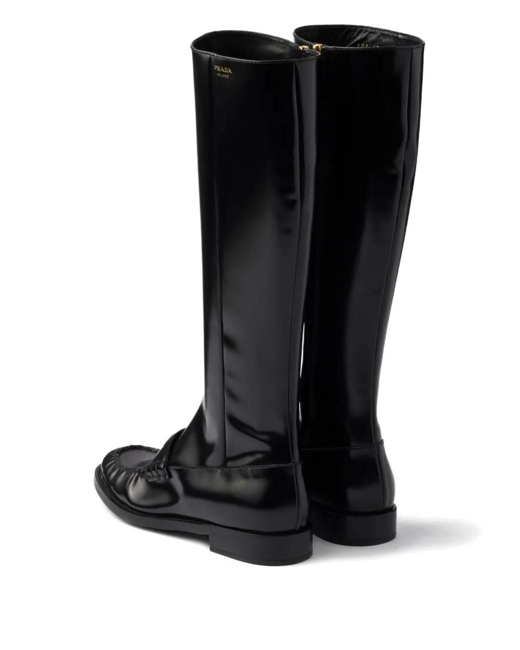 Prada Black Stiefel Mit Reißverschluss