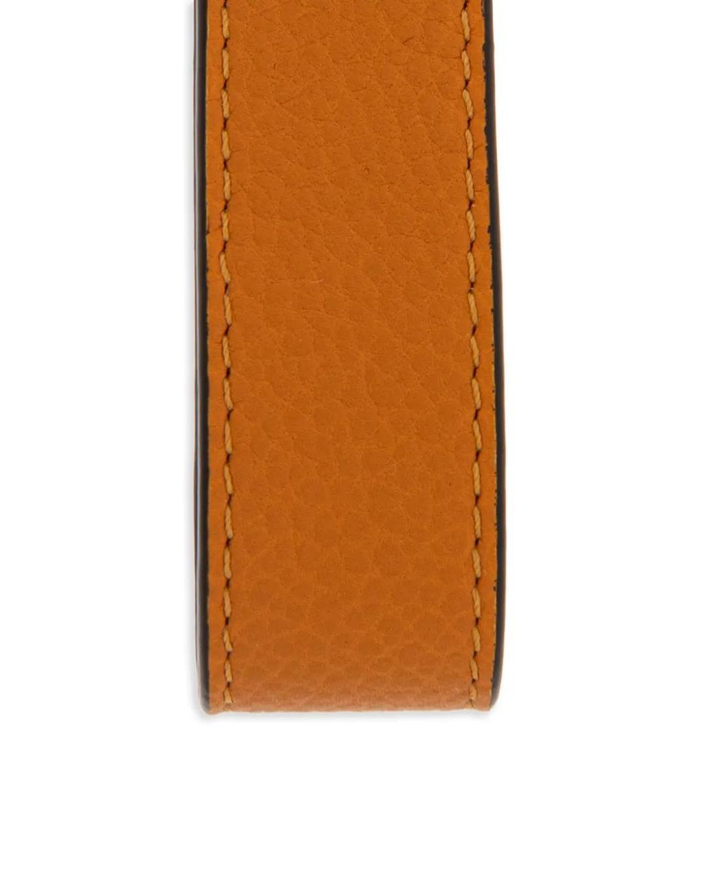 Fendi White Logo Plaque Keyring for men