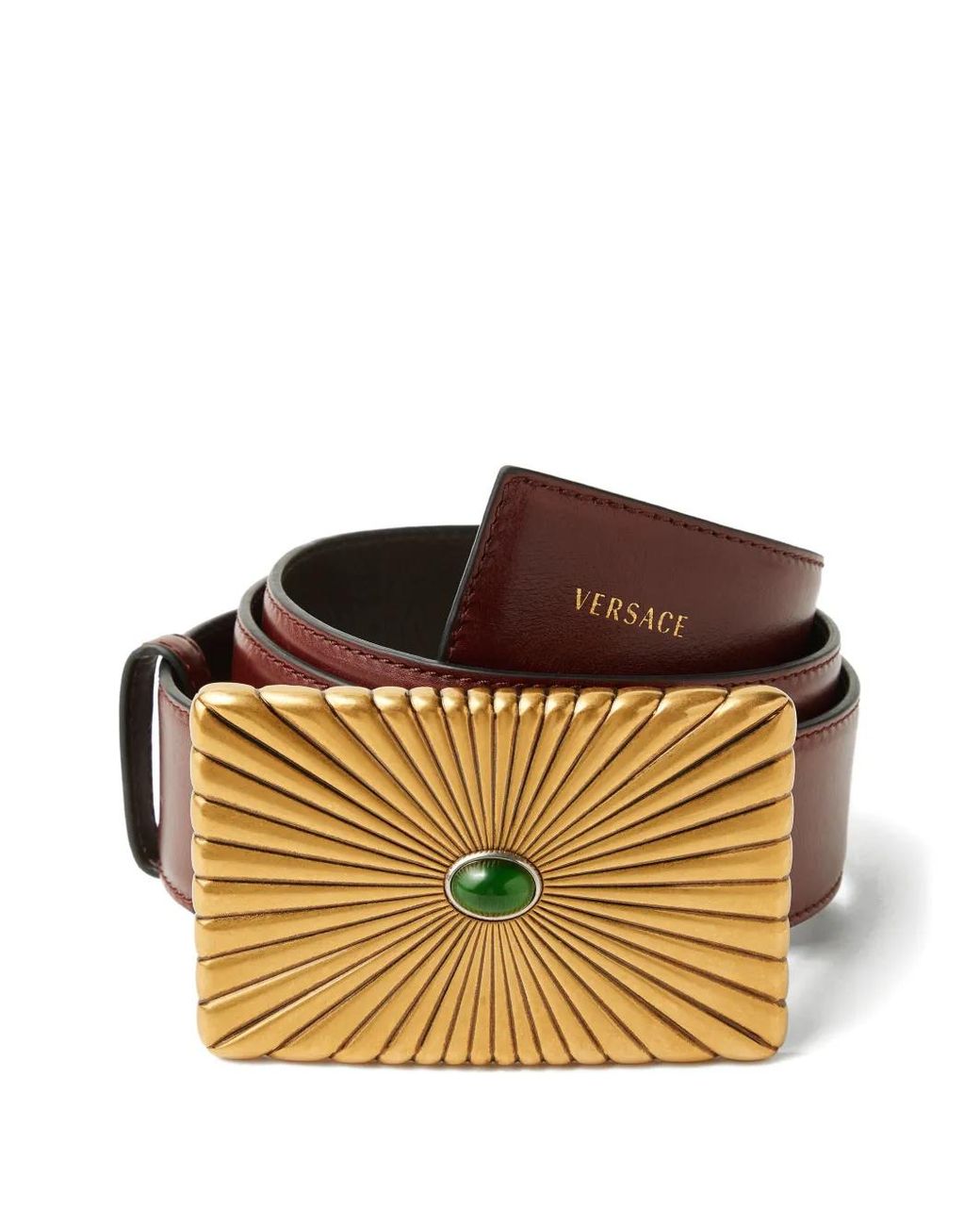 Versace Metallic Leather Belt 4 Cm for men