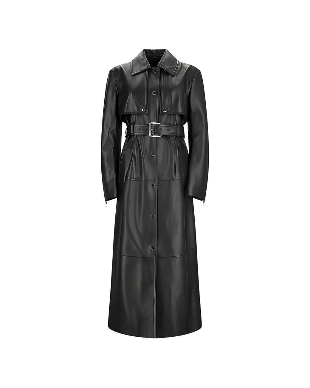 Abrigo Con Cinturón Sportmax de color Black