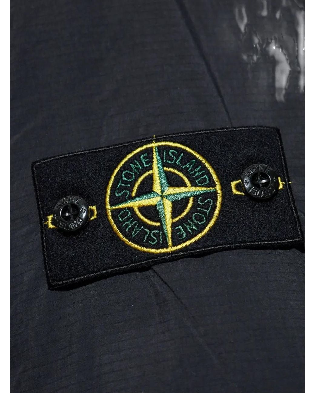 Chaqueta Con Capucha Y Bolsillo De Parche Stone Island de hombre de color Blue