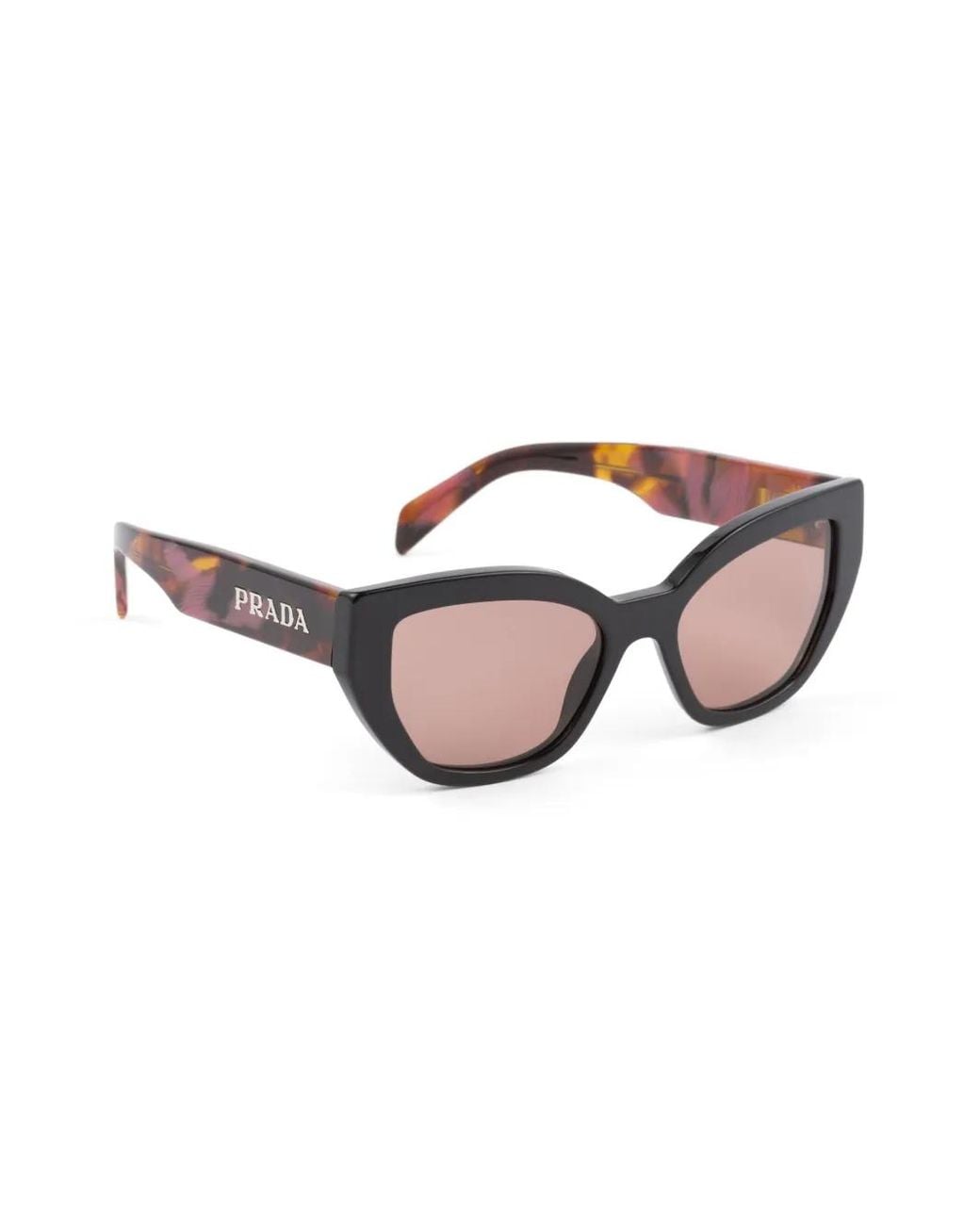 Prada Brown Tortoiseshell-Effect Cat-Eye Sunglasses