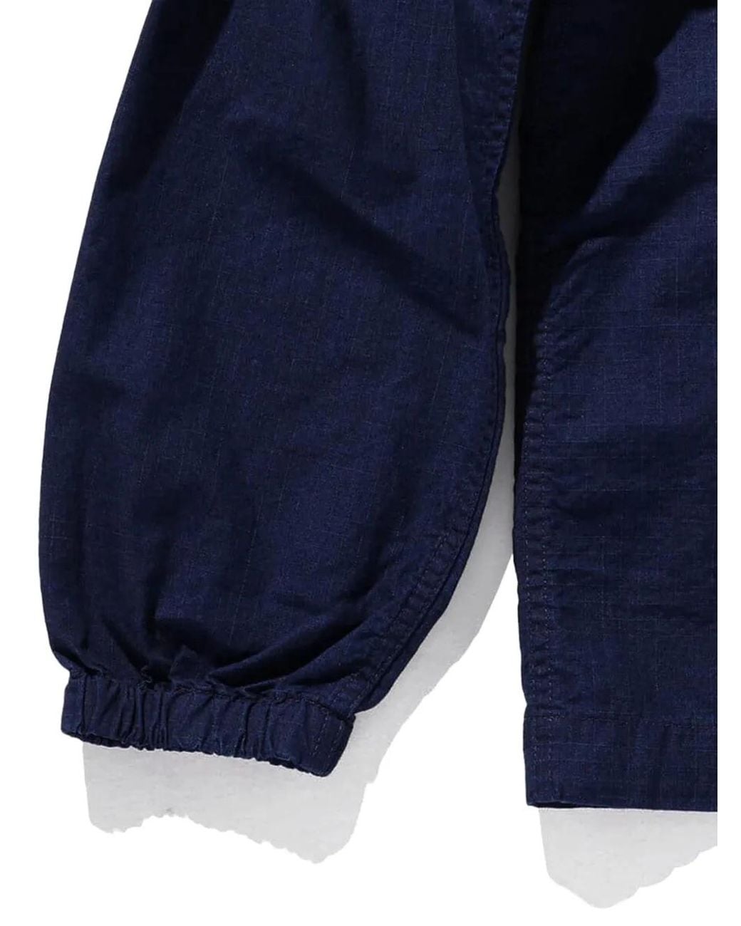 Beams Plus Blue Ripstop-Texture Hoodie for men