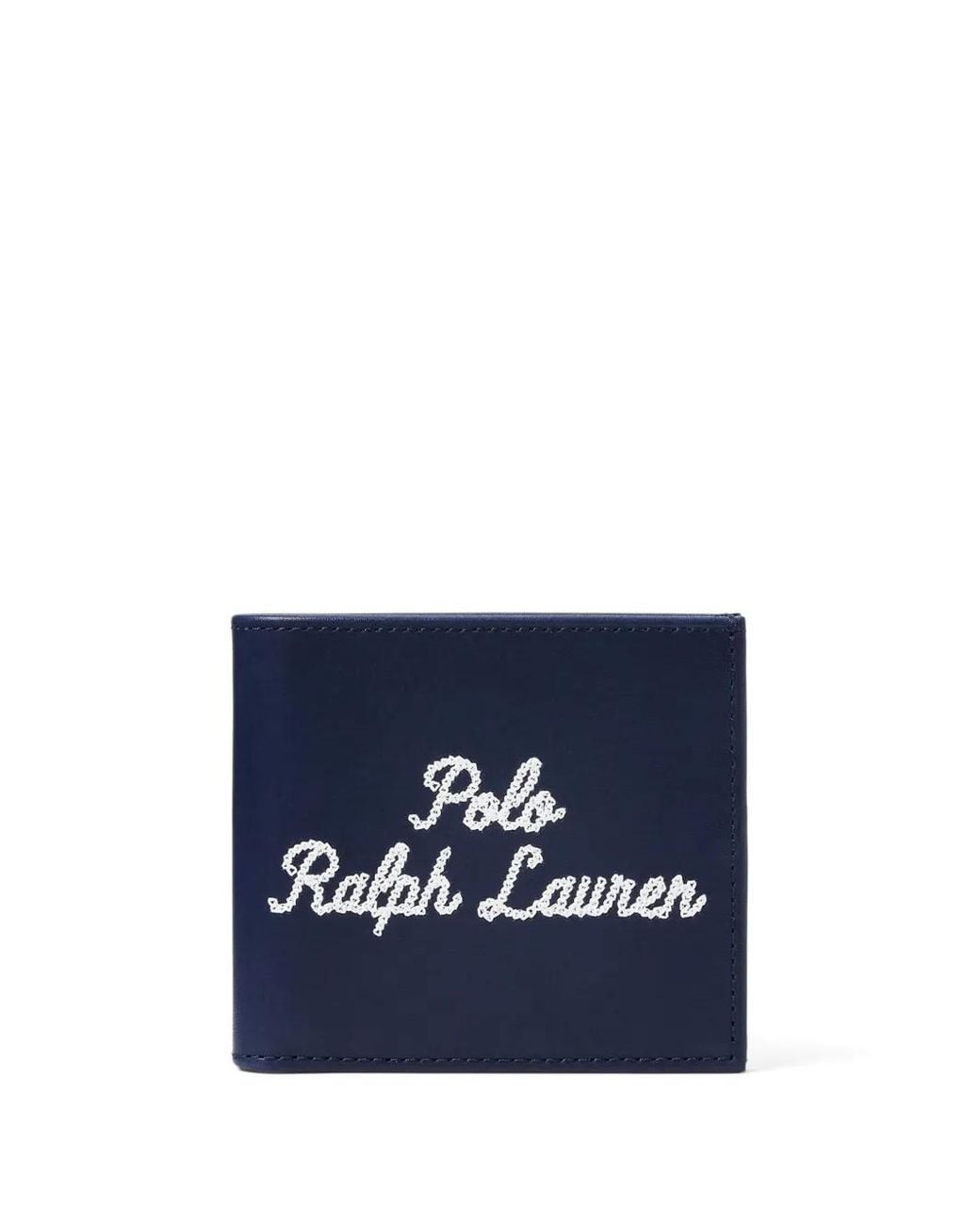 Polo Ralph Lauren Blue Logo-Embroidered Wallet for men