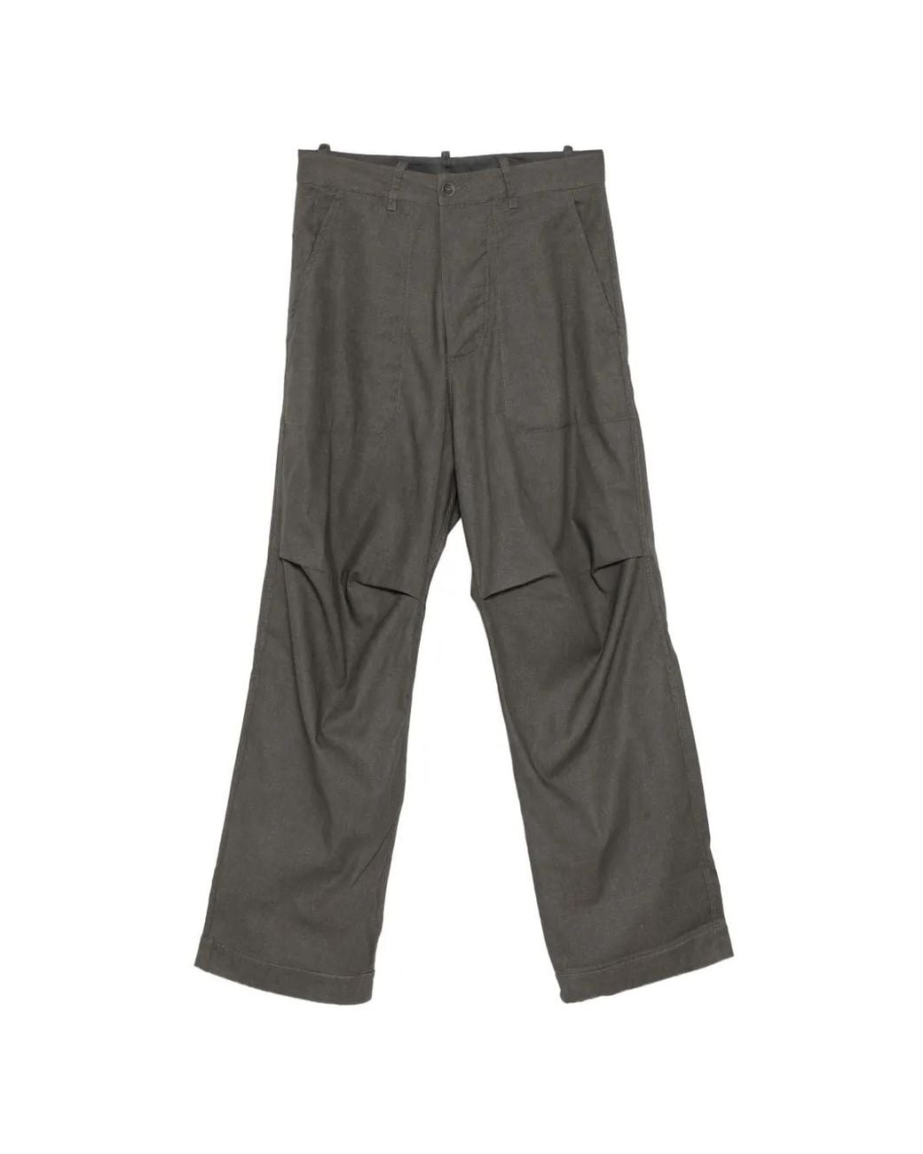 Masnada Gray Cotton Trousers for men