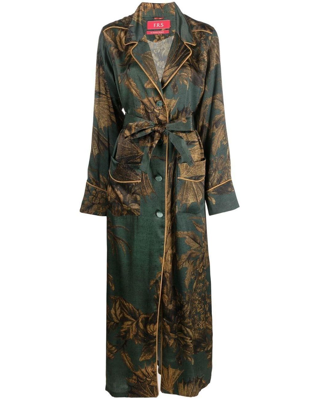 F.R.S For Restless Sleepers Floralprint Silk Robe Dress in Green Lyst