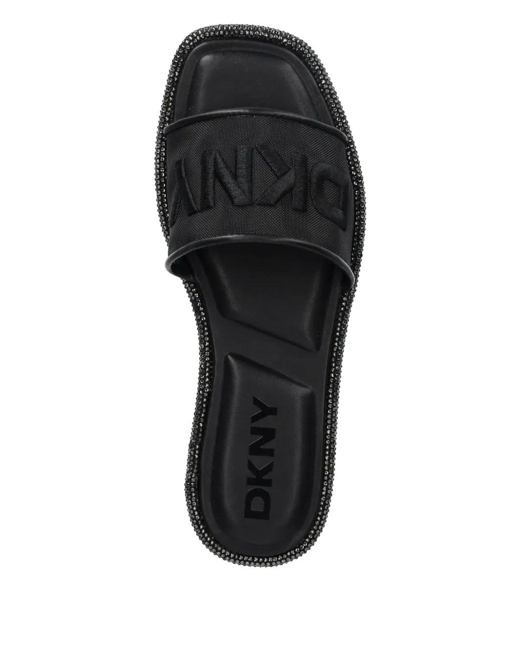 DKNY Black Pantoletten Mit Logo