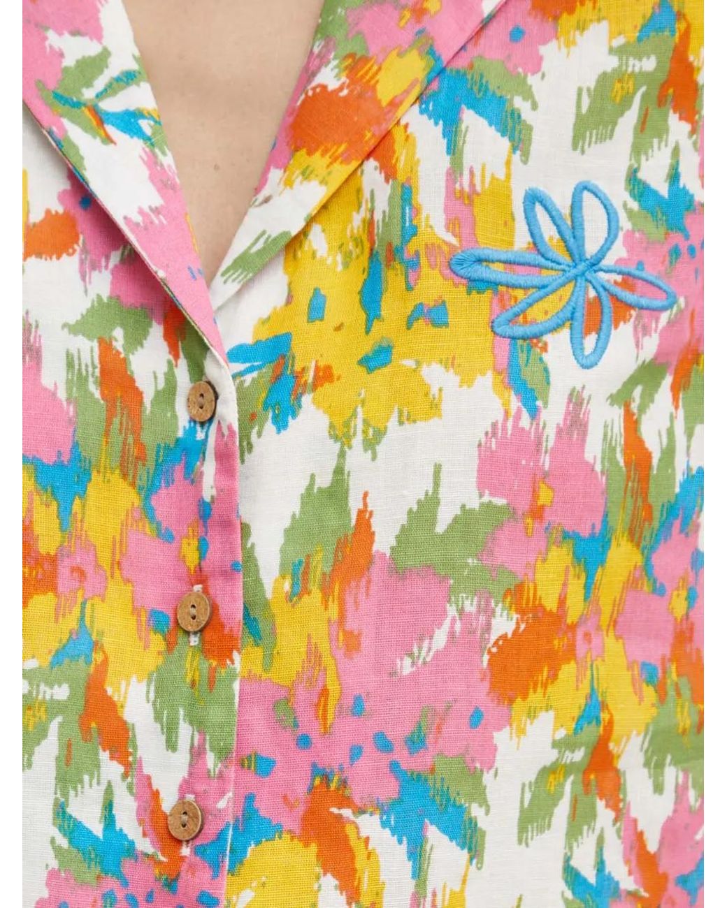 Picture White Kintha Floral-Print Shirt