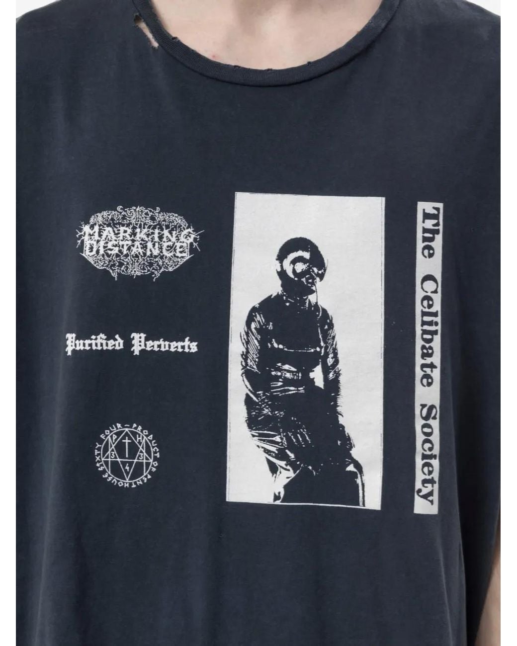 Camiseta Addict Marking Distance de hombre de color Blue