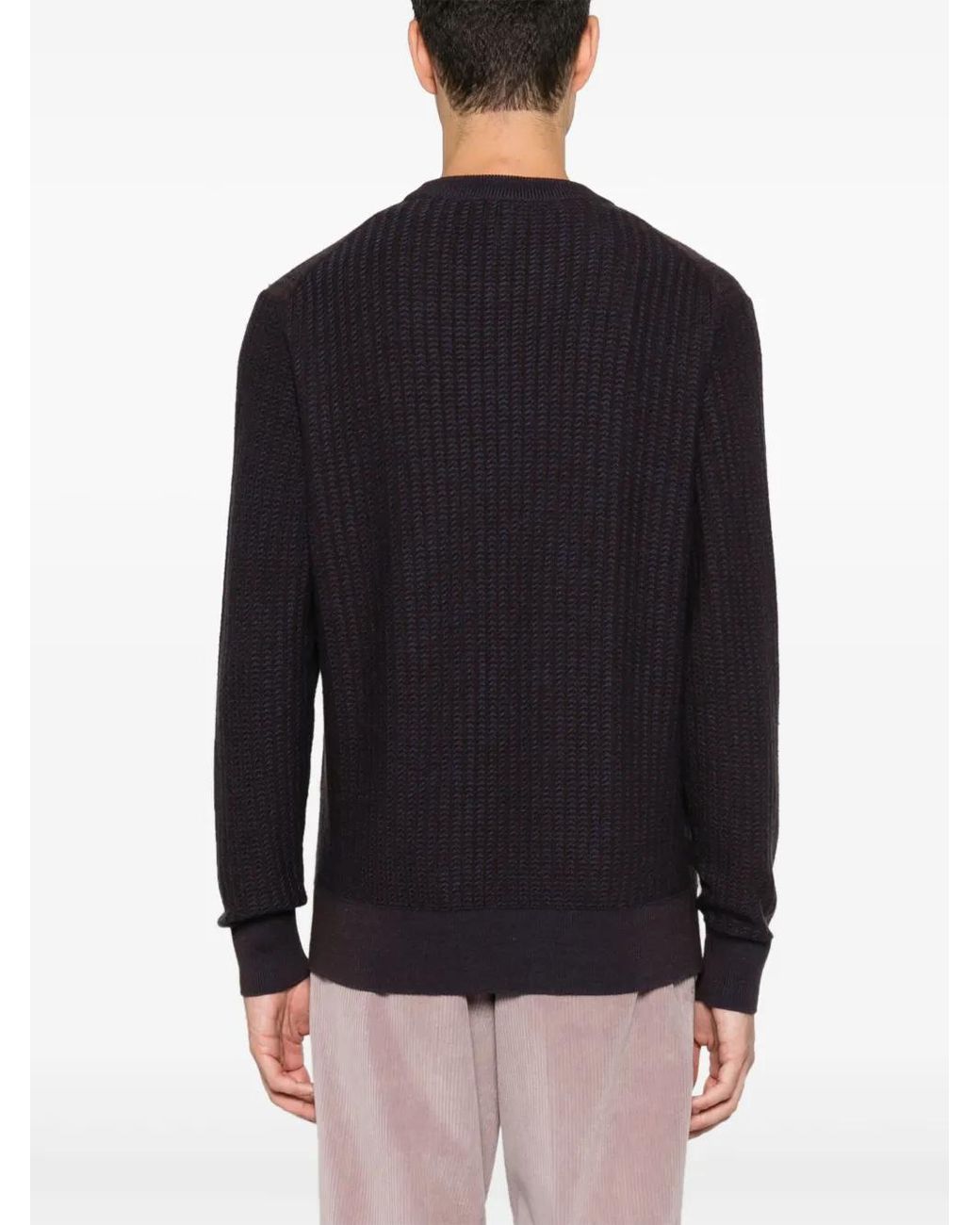 D4.0 Black Patterned Sweater for men