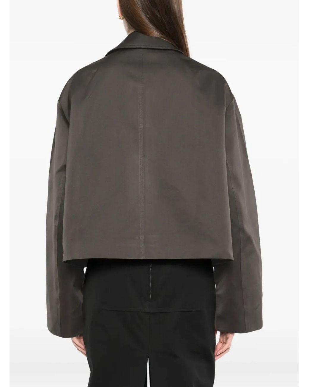 Rick Owens Brown Blixa Mac Jacke Mit Reißverschluss