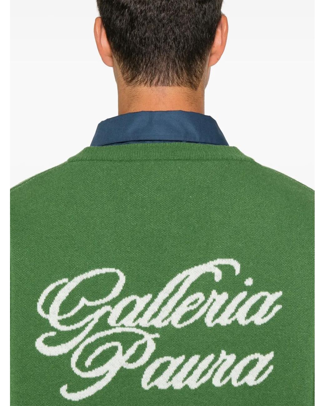 Paura Green Onelia Sweater for men