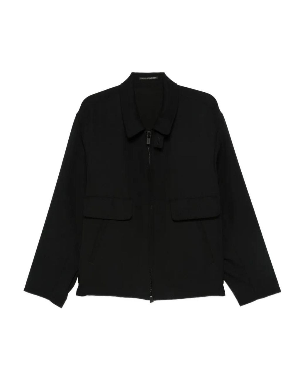 Yohji Yamamoto Black Wool Shirt Jacket for men