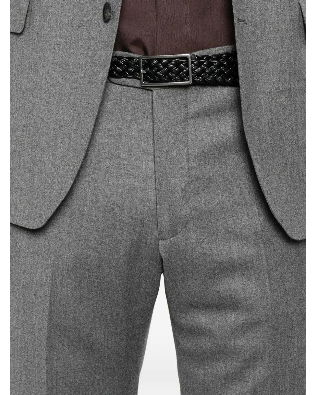 Tagliatore Gray Single-Breasted Notched-Lapel Suit for men