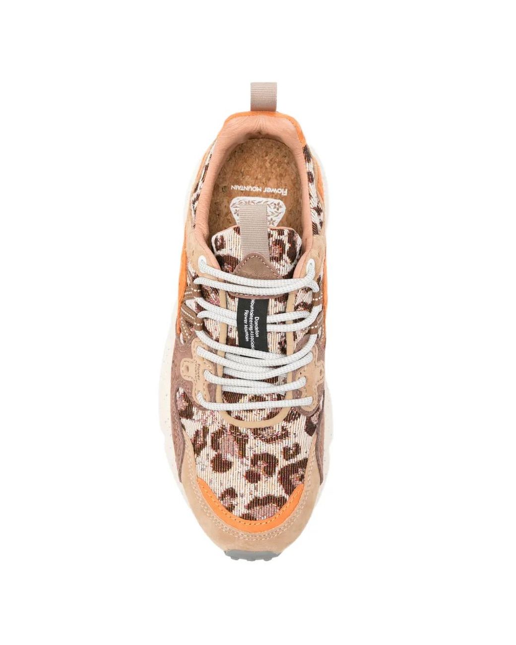 Flower Mountain Pink Yamano 3 Leopard-Print Panelled Sneakers