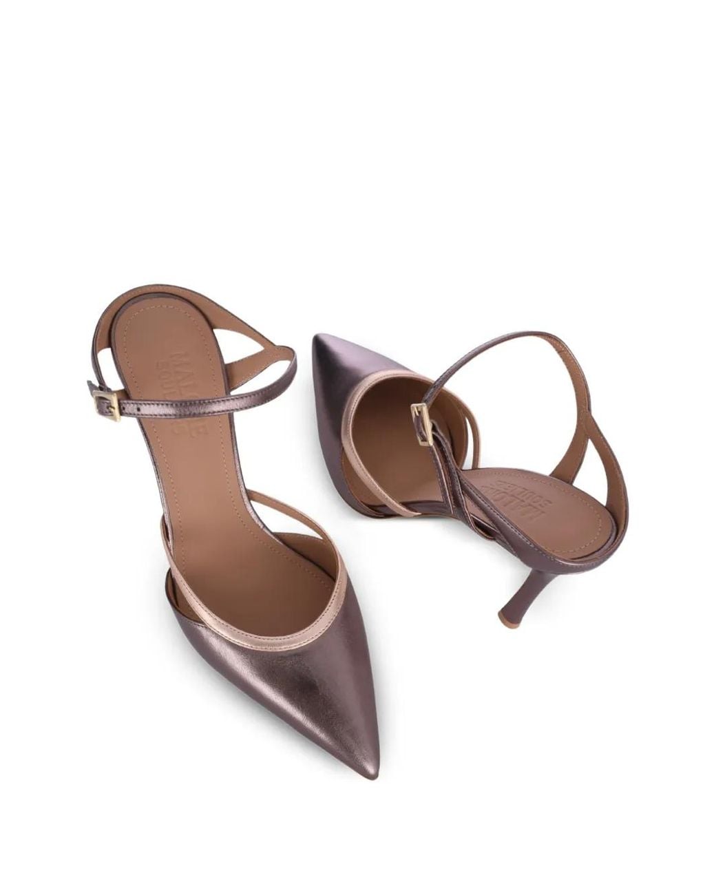 Malone Souliers Pink Yola Pointed Leather Mules