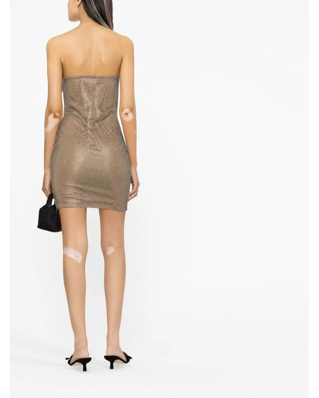 Genny Strapless Mini-Jurk in het Natural
