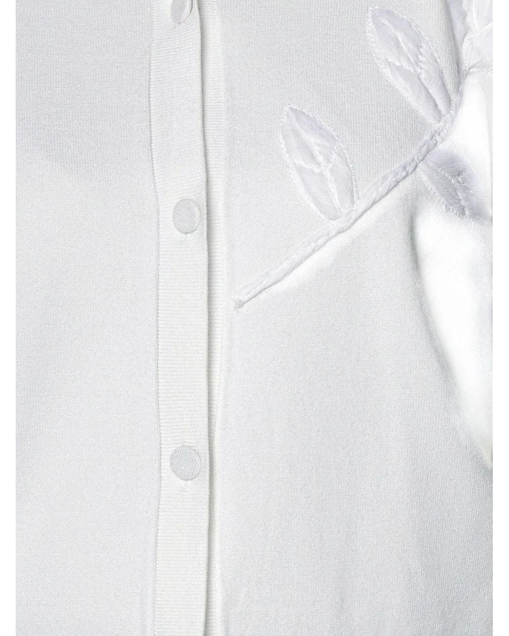 Ted Baker Gray Neslie Organza-Appliqué Cardigan