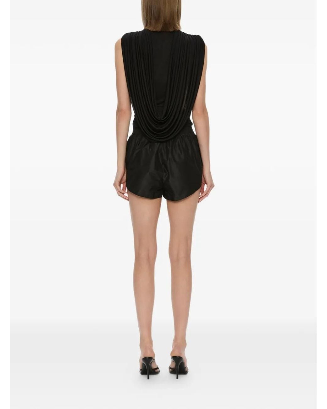 Christopher Esber Black Drape Ripple Top