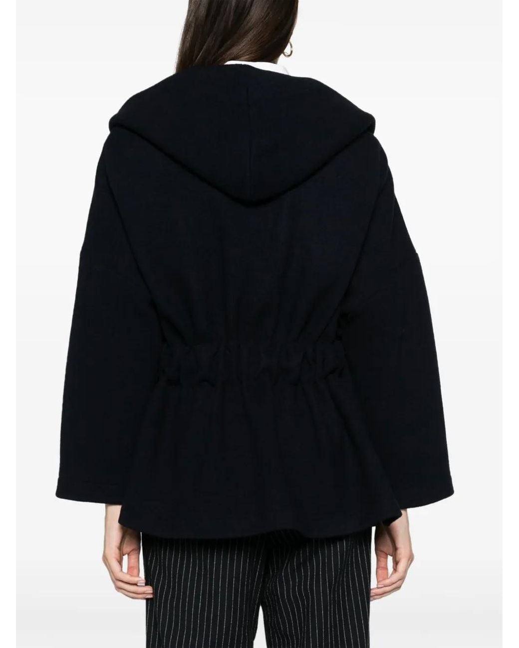 Barena Black Carmela Virgin-Wool Coat
