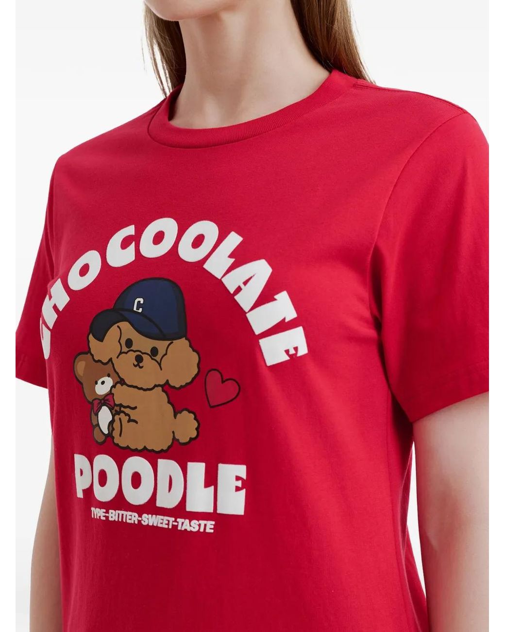 Chocoolate Red T-Shirt À Imprimé Graphique
