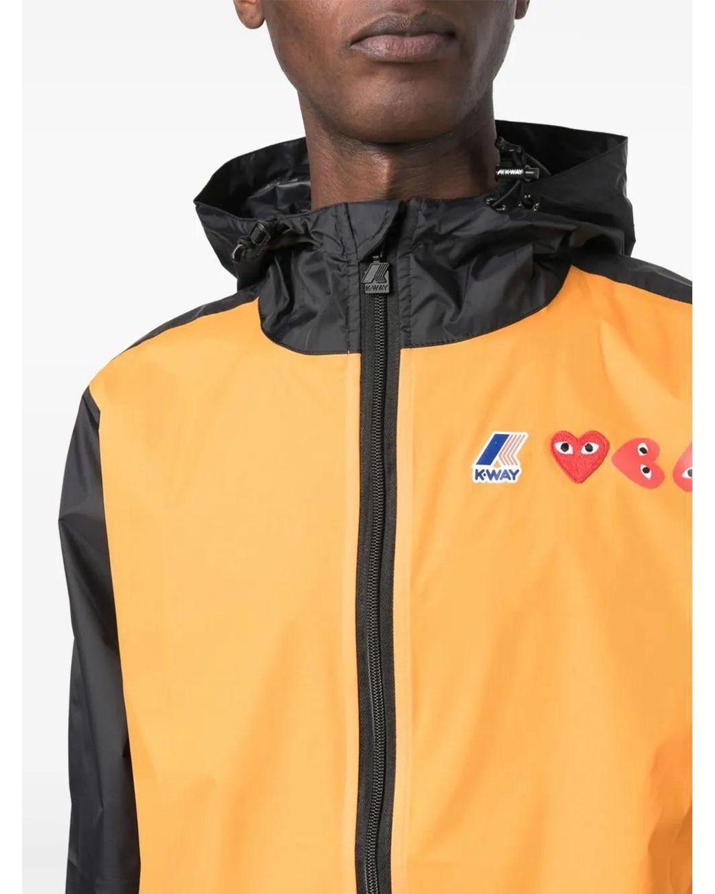 COMME DES GARÇONS PLAY Orange X K-Way Claude Hooded Jacket for men