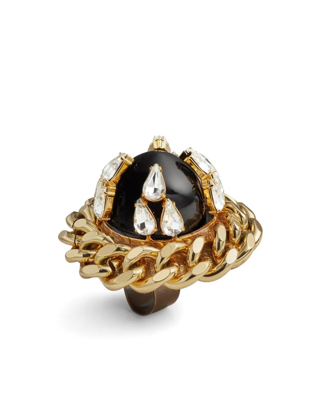 DSquared² Metallic Crystal-Detailing Ring