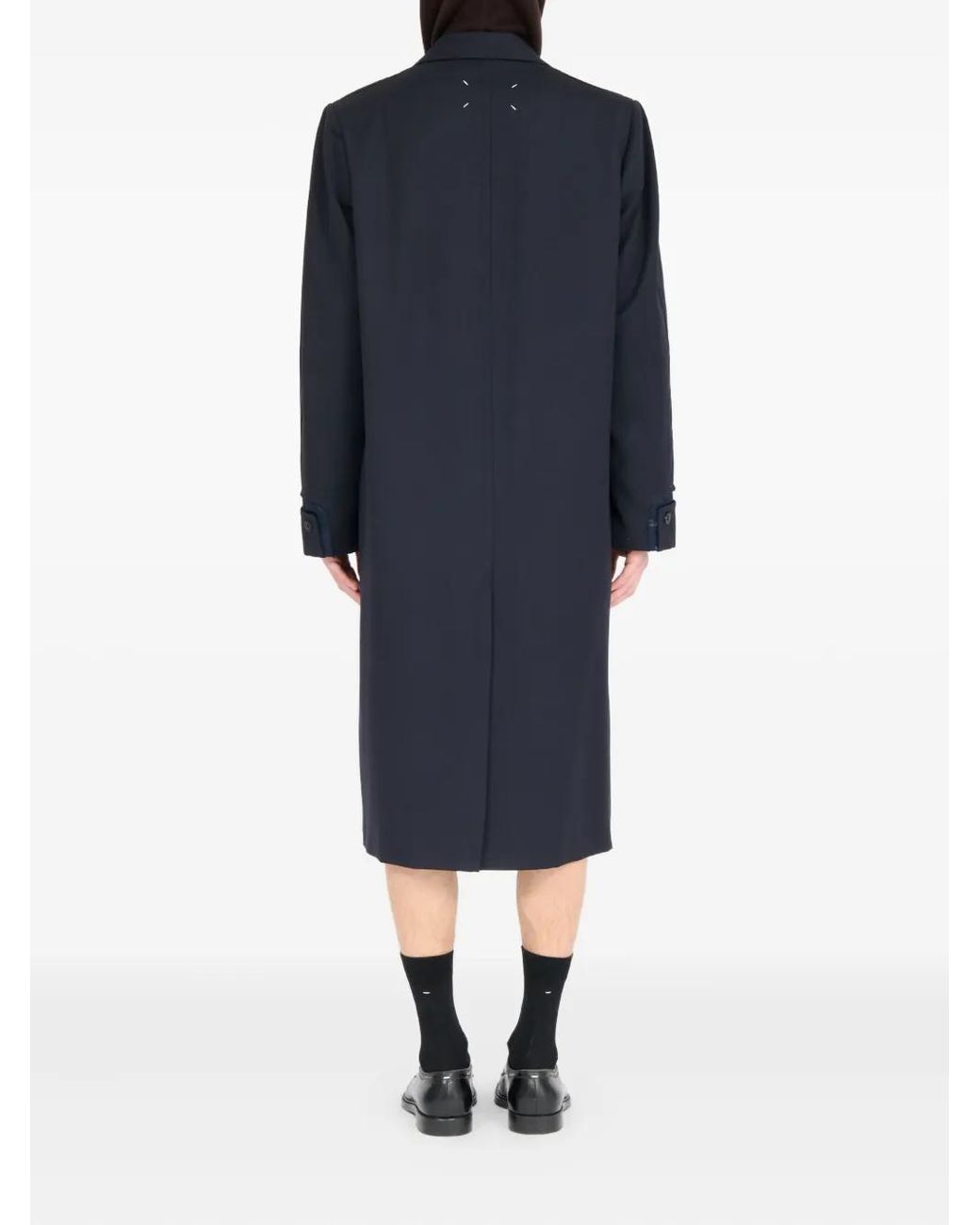 Maison Margiela Blue Button-Front Coat for men