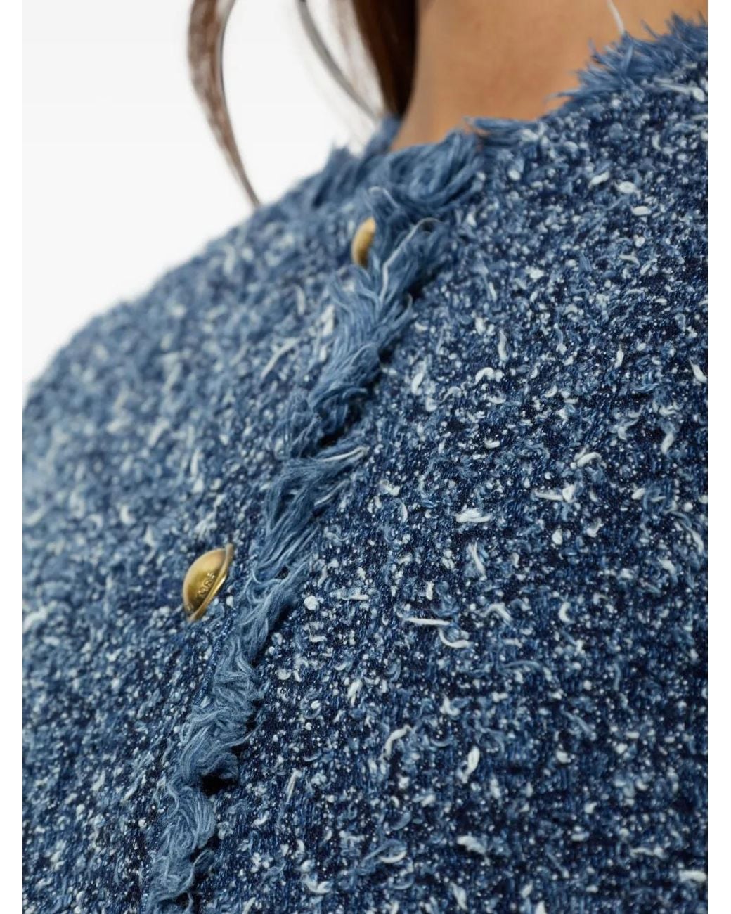 MICHAEL Michael Kors Blue Needle-Punch Denim Jacket