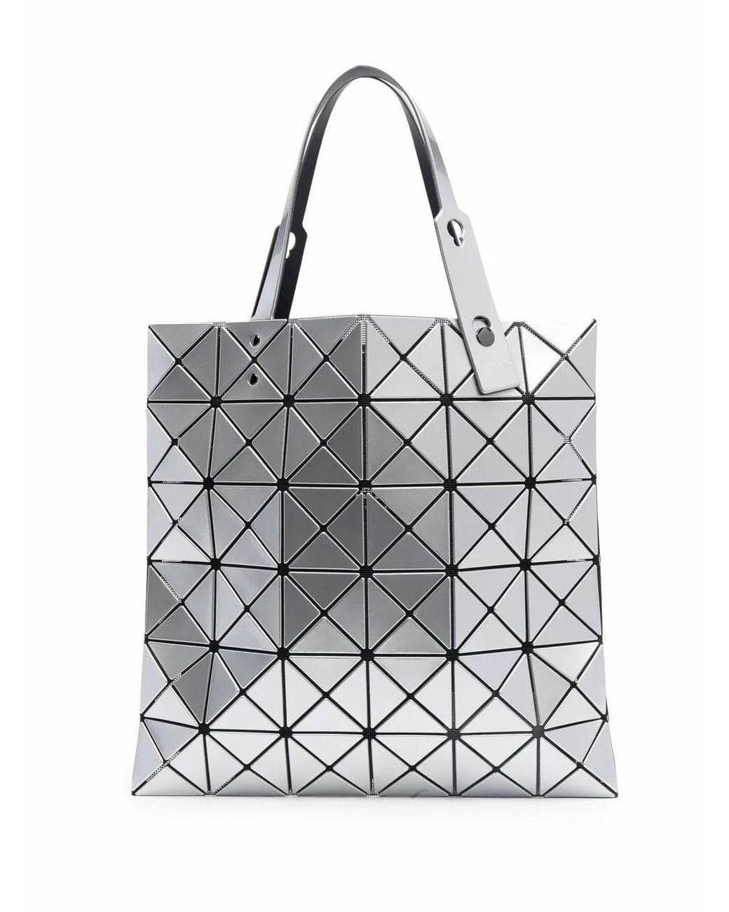Issey Miyake White Lucent Geometric-Panelled Tote Bag