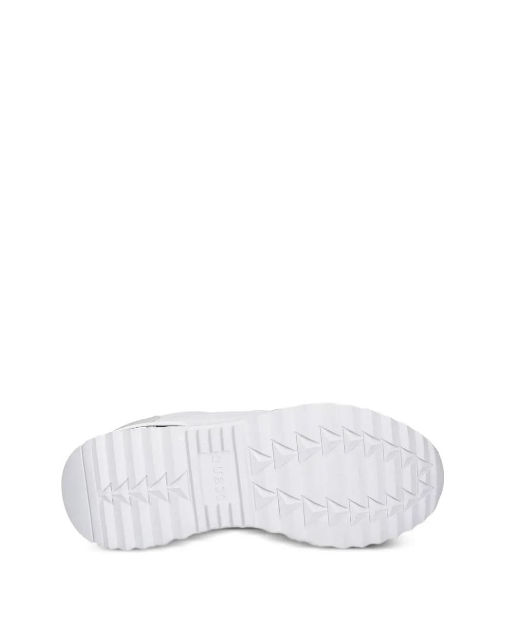 Guess White Mesh-Panelled Platform Sneakers