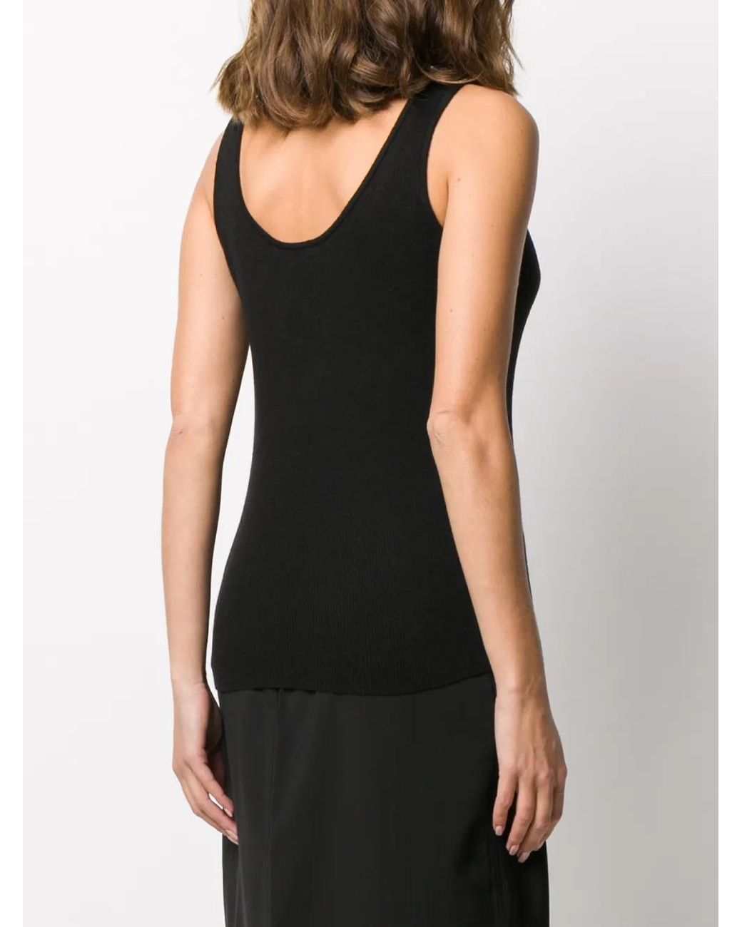 Co. Black Slim-Fit Knitted Tank Top