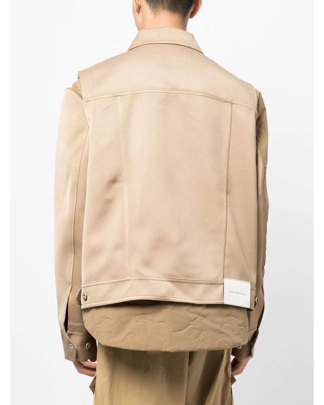 Feng Chen Wang Jack Met Logopatch in het Natural voor heren
