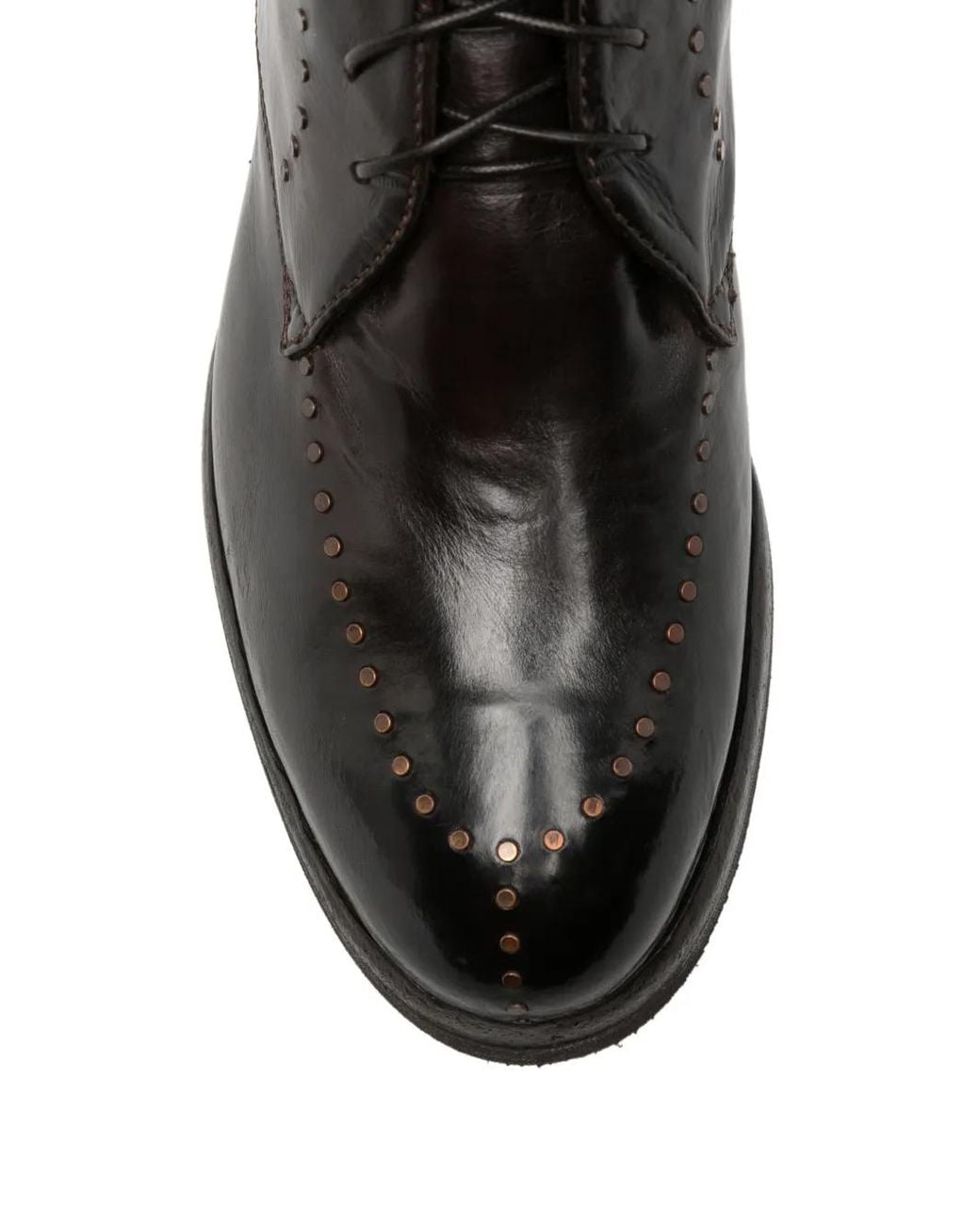 Stivali Stringati Con Borchie di LEMARGO in Black
