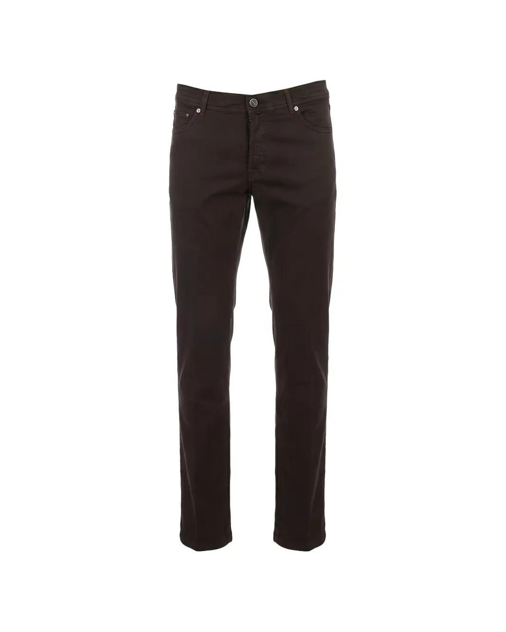 Kiton Gray Five-Pocket Straight-Leg Trousers for men