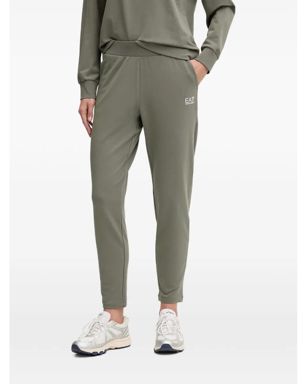 EA7 Green Logo-Print Tracksuit