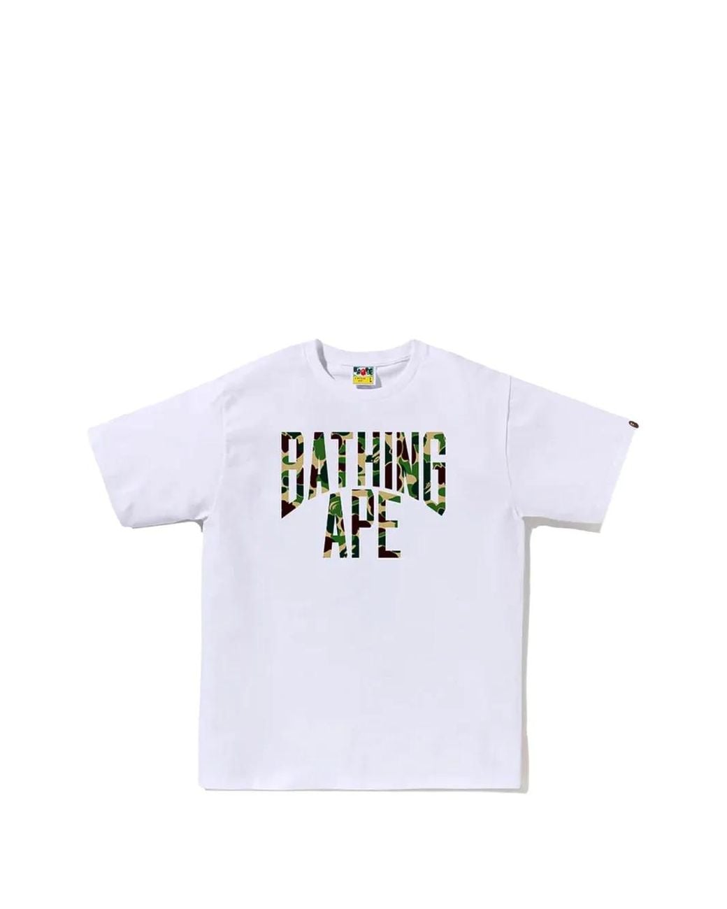 A Bathing Ape White Abc Camo Nyc Logo T-Shirt for men