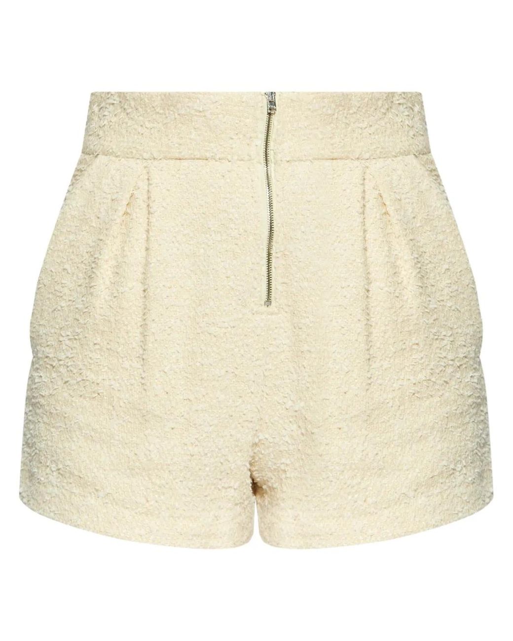 IRO Natural Bouclé Zip-Up Shorts