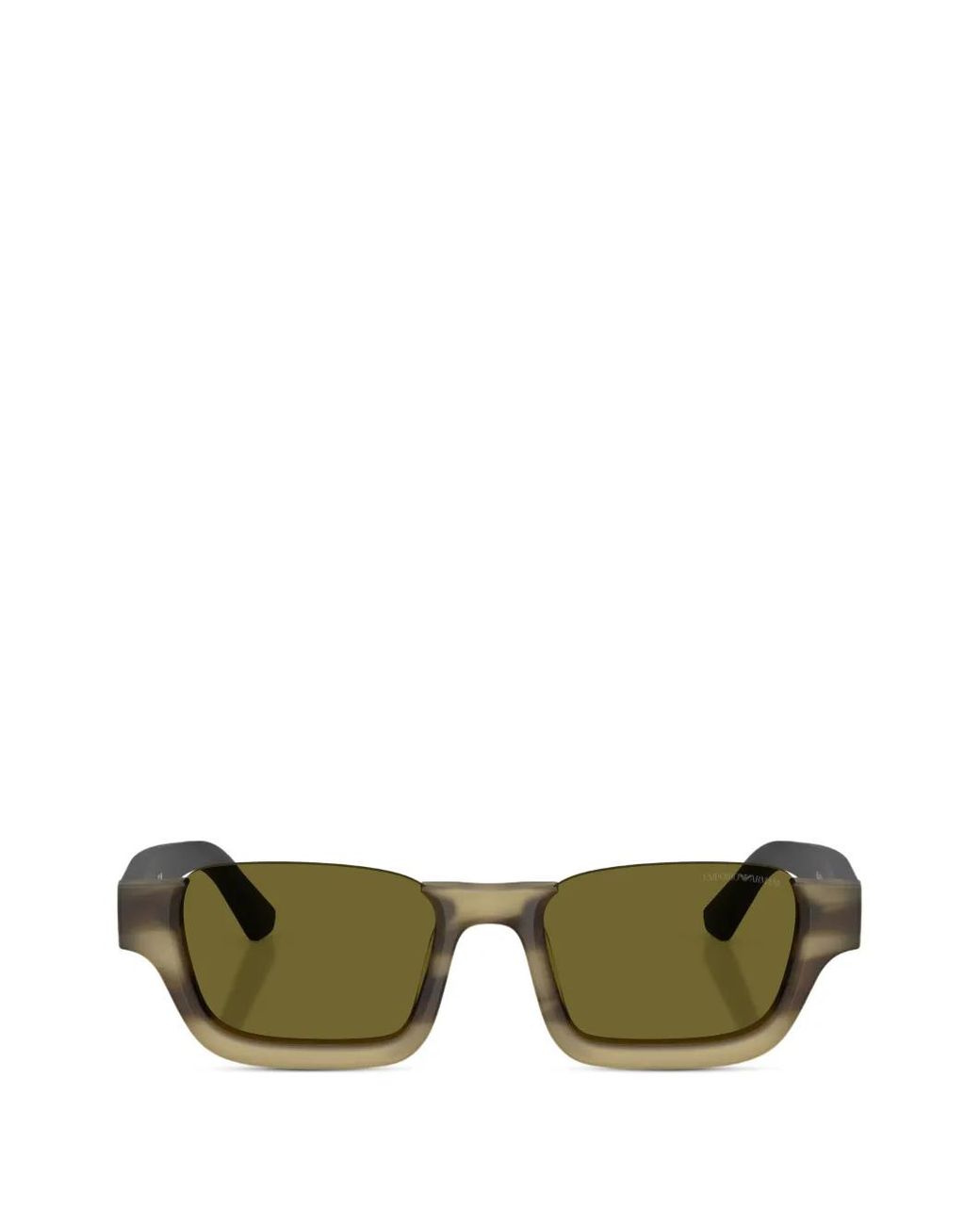 Emporio Armani Green Rectangle-Frame Sunglasses