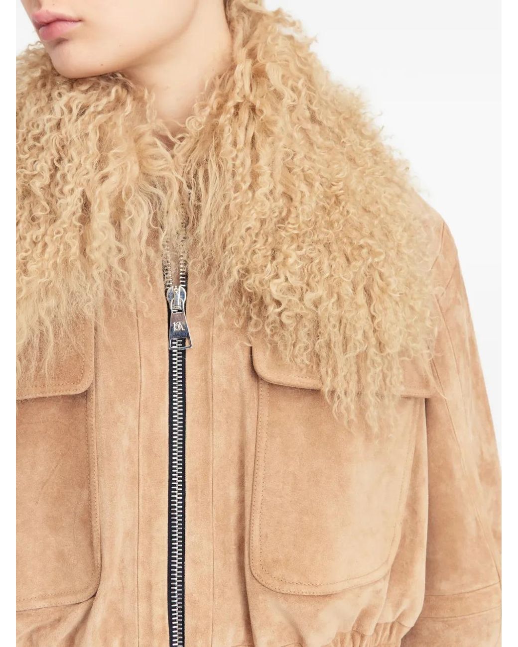 16Arlington Natural Cie Fur-Collar Suede Jacket