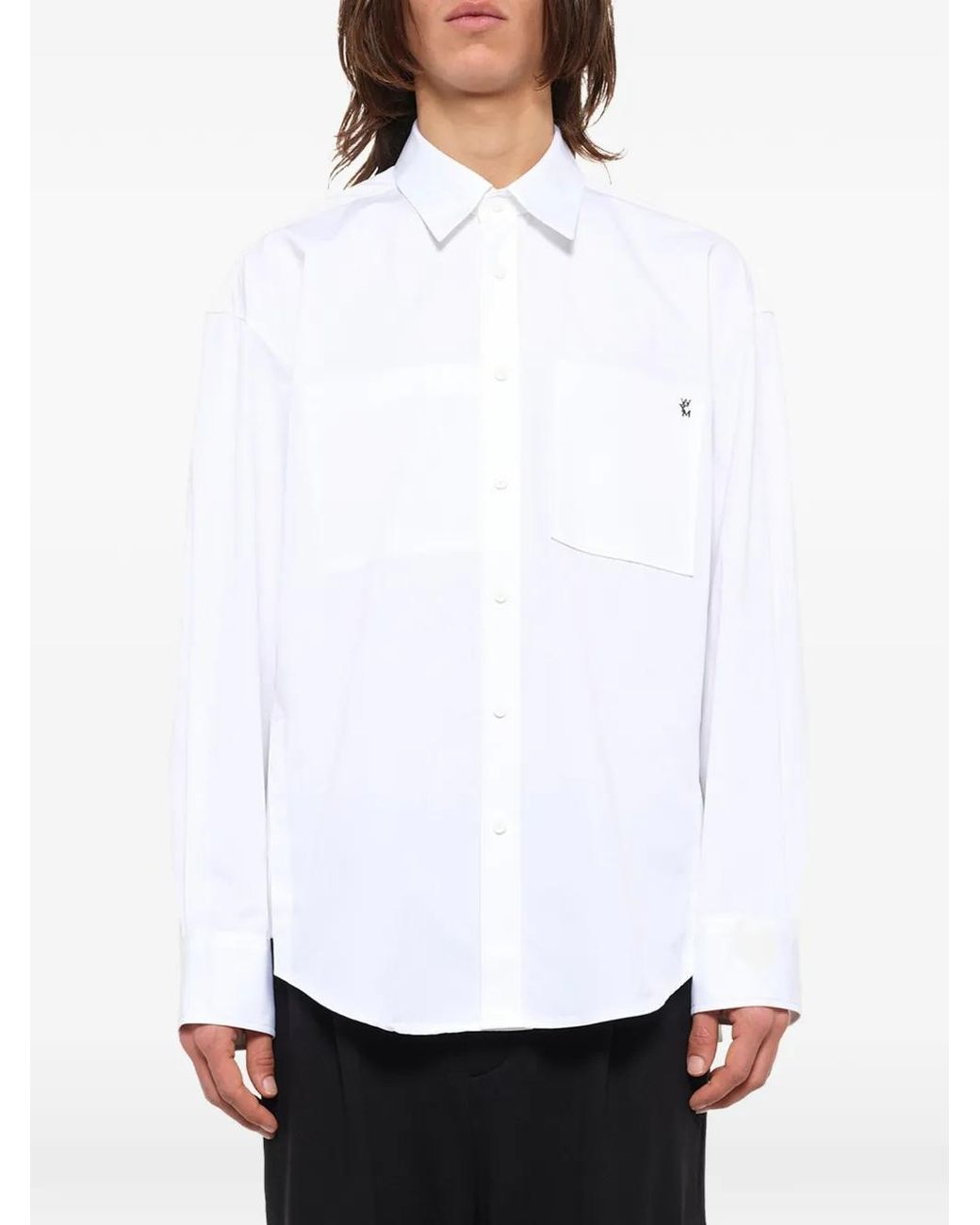 Wooyoungmi White Patch-Pocket Long-Sleeve Shirt for men