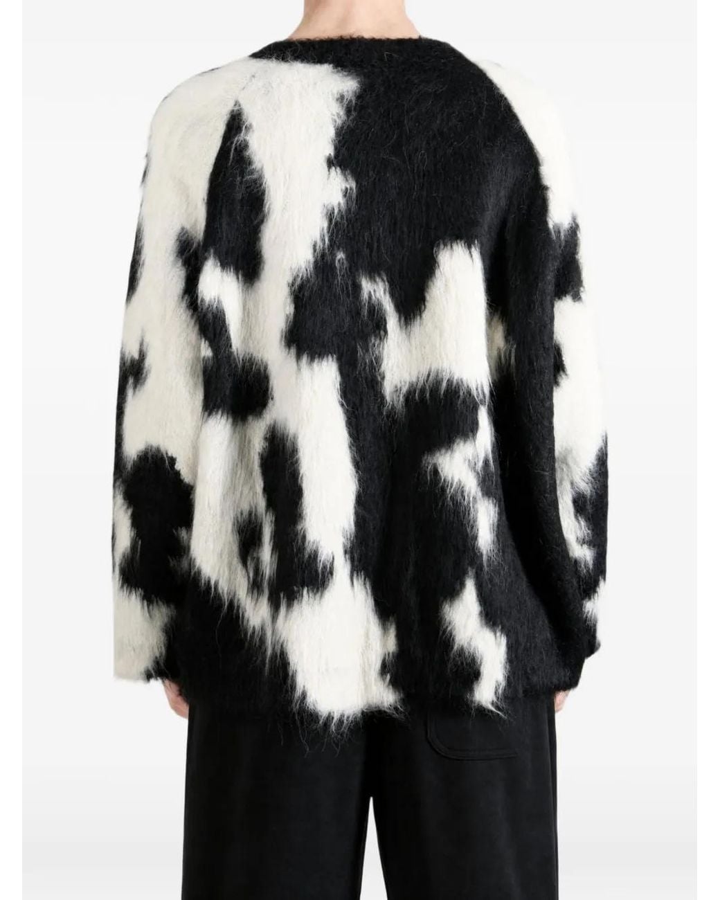 Pull Holstein À Imprimé Vache Bode pour homme en coloris Black