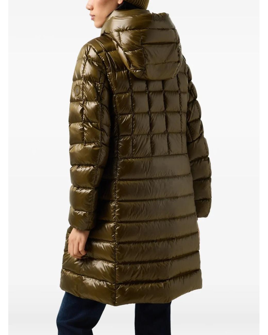 Bogner Green Meryl Quilted Hooded Coat