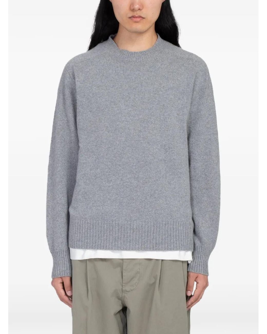 Margaret Howell Gray Seamless Cashmere Sweater for men