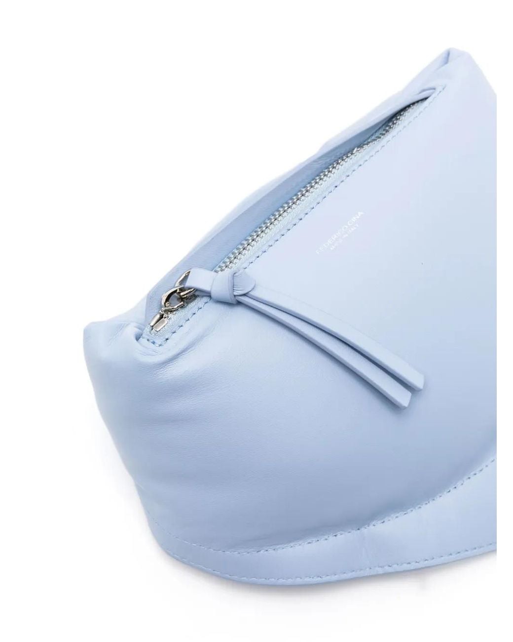 FEDERICO CINA Blue Mini Tortellino Tote Bag