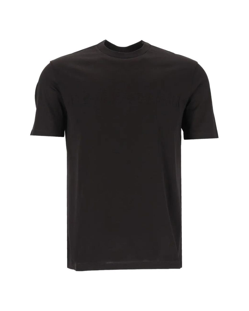 Emporio Armani Black Logo-Embroidered T-Shirt for men