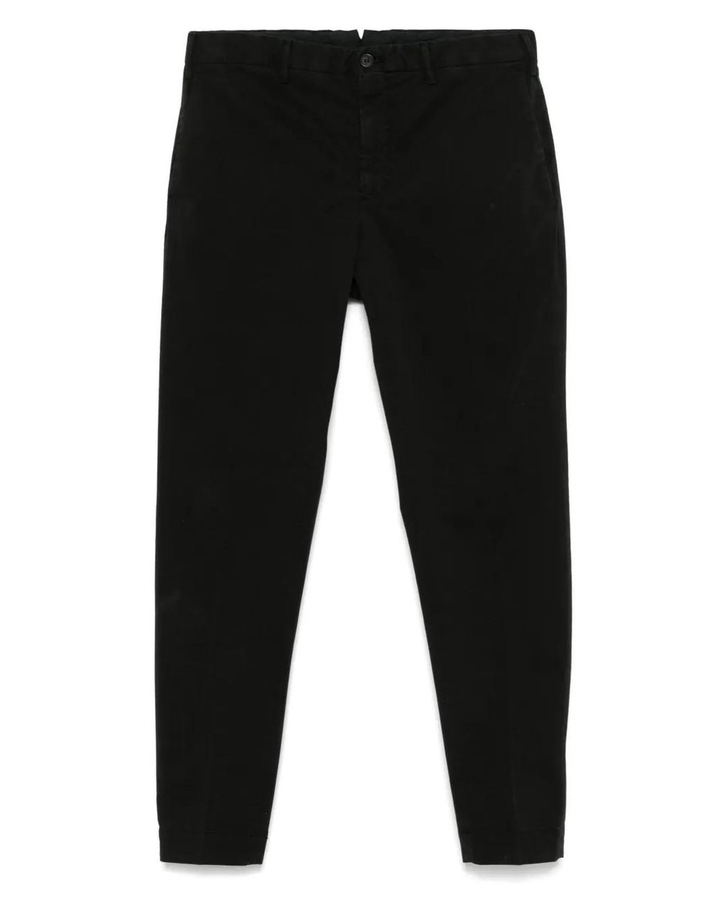 Incotex Black Pressed-Crease Trousers for men